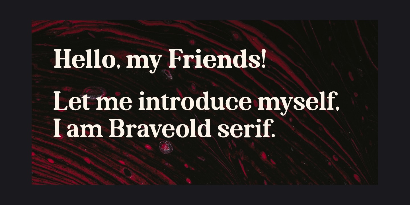 Пример шрифта Braveold #4
